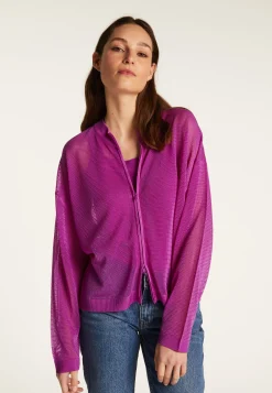 Montagut Pulls-Pull zippé en fil lumière - Denyze 16-Violet clair