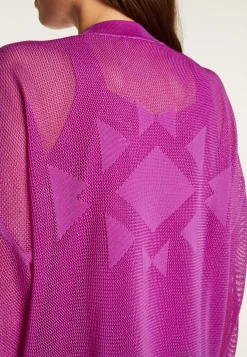 Montagut Pulls-Pull zippé en fil lumière - Denyze 16-Violet clair