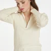 Montagut Pulls-Pull zippé en laine mélangée - Cacilda 82-Ecru