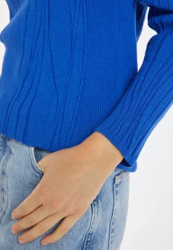 Montagut Pulls-Pull zippé en laine mélangée - Cacilda 48-Bleu roi