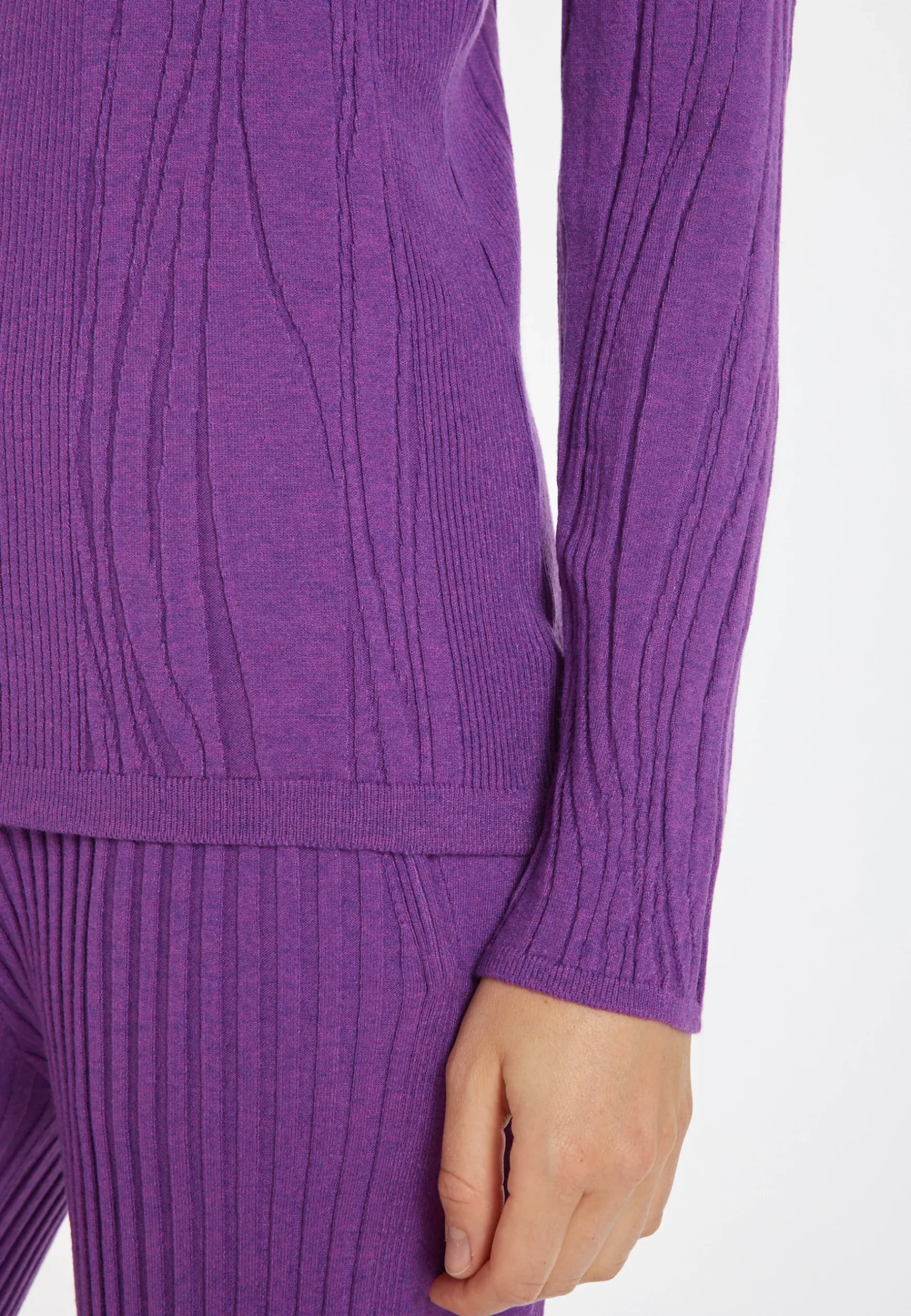 Montagut Pulls-Pull zippé en laine mélangée - Cacilda 17-Violet
