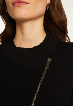 Montagut Pulls-Pull zippé en laine mélangée - Freya 01-Noir