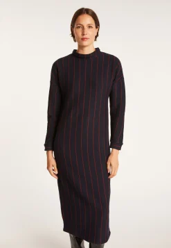 Montagut Jupes Et Robes-Robe à rayures tennis en maille - Edelweiss 05-Bleu marine