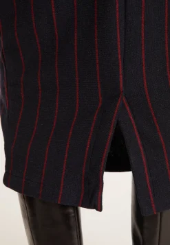 Montagut Jupes Et Robes-Robe à rayures tennis en maille - Edelweiss 05-Bleu marine