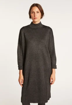 Montagut Jupes Et Robes-Robe ample avec col montant - Grazia 01-Noir
