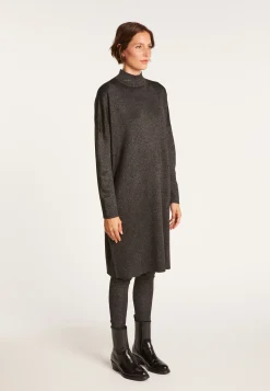 Montagut Jupes Et Robes-Robe ample avec col montant - Grazia 01-Noir