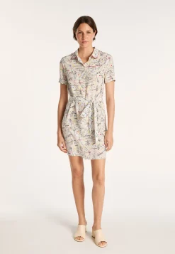 Montagut Jupes Et Robes-Robe chemise en crêpe de soie Maison x Maison Martin Morel - Jade 86-Multicolore