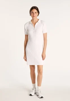 Montagut Jupes Et Robes-Robe col polo en coton - Jacee 02-Blanc