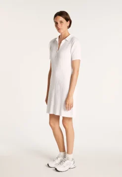 Montagut Jupes Et Robes-Robe col polo en coton - Jacee 02-Blanc