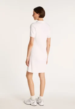Montagut Jupes Et Robes-Robe col polo en coton - Jacee 02-Blanc
