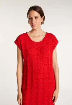 Montagut Jupes Et Robes-Robe courte en coton - Aness 52-Rouge