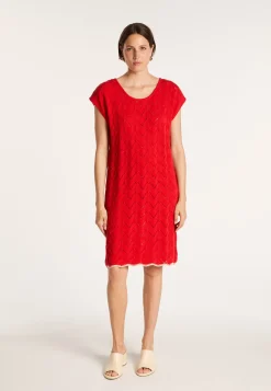 Montagut Jupes Et Robes-Robe courte en coton - Aness 52-Rouge