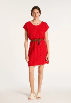 Montagut Jupes Et Robes-Robe courte en coton - Aness 52-Rouge