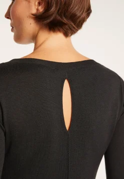 Montagut Jupes Et Robes-Robe en laine et soie fente dos - Epopée 10-Gris foncé