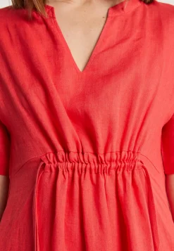 Montagut Jupes Et Robes-Robe en Lin - Danae 52-Rouge