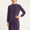 Montagut Jupes Et Robes-Robe en soie Maison x Maison Martin Morel - Emeraude 05-Bleu marine