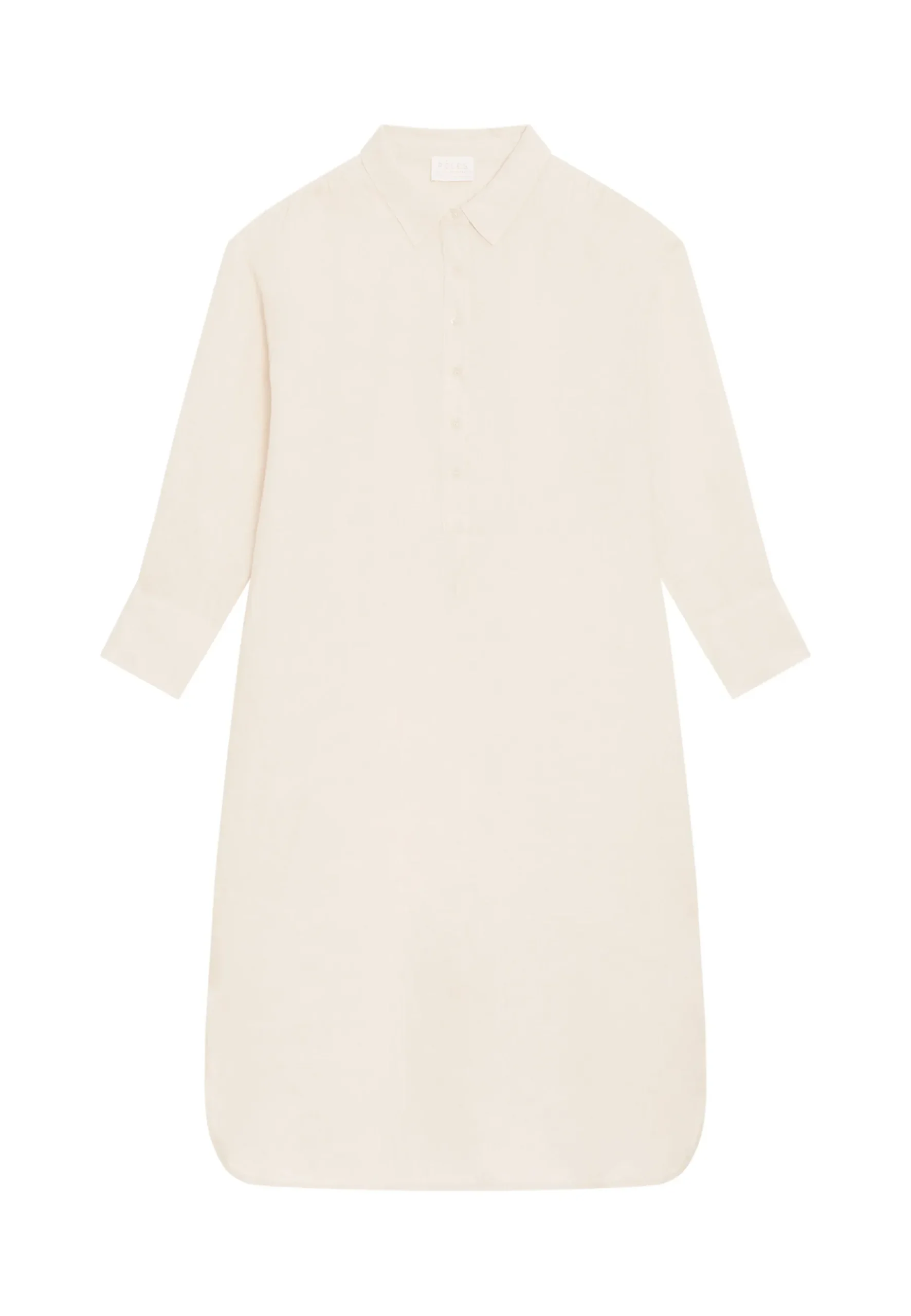 Montagut Jupes Et Robes-Robe longue col polo en lin - Valerie 12-Beige clair