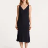 Montagut Jupes Et Robes-Robe longue en coton bio - Leah 05-Bleu marine