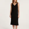 Montagut Jupes Et Robes-Robe longue en coton bio - Leah 01-Noir