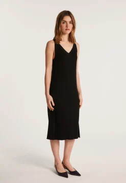 Montagut Jupes Et Robes-Robe longue en coton bio - Leah 01-Noir