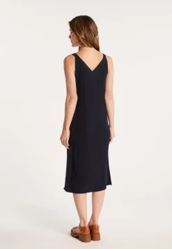 Montagut Jupes Et Robes-Robe longue en coton bio - Leah 05-Bleu marine