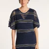 Montagut Jupes Et Robes-Robe manches courtes - Jasmine 05-Bleu marine