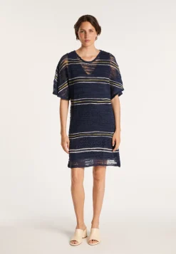 Montagut Jupes Et Robes-Robe manches courtes - Jasmine 05-Bleu marine