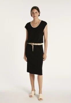 Montagut Jupes Et Robes-Robe mi-longue ceinturée - Meili 01-Noir