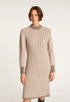 Montagut Jupes Et Robes-Robe pull laine et alpaga - Gracie 13-Beige moyen