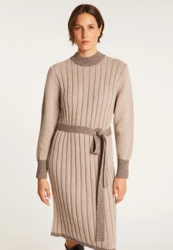 Montagut Jupes Et Robes-Robe pull laine et alpaga - Gracie 13-Beige moyen