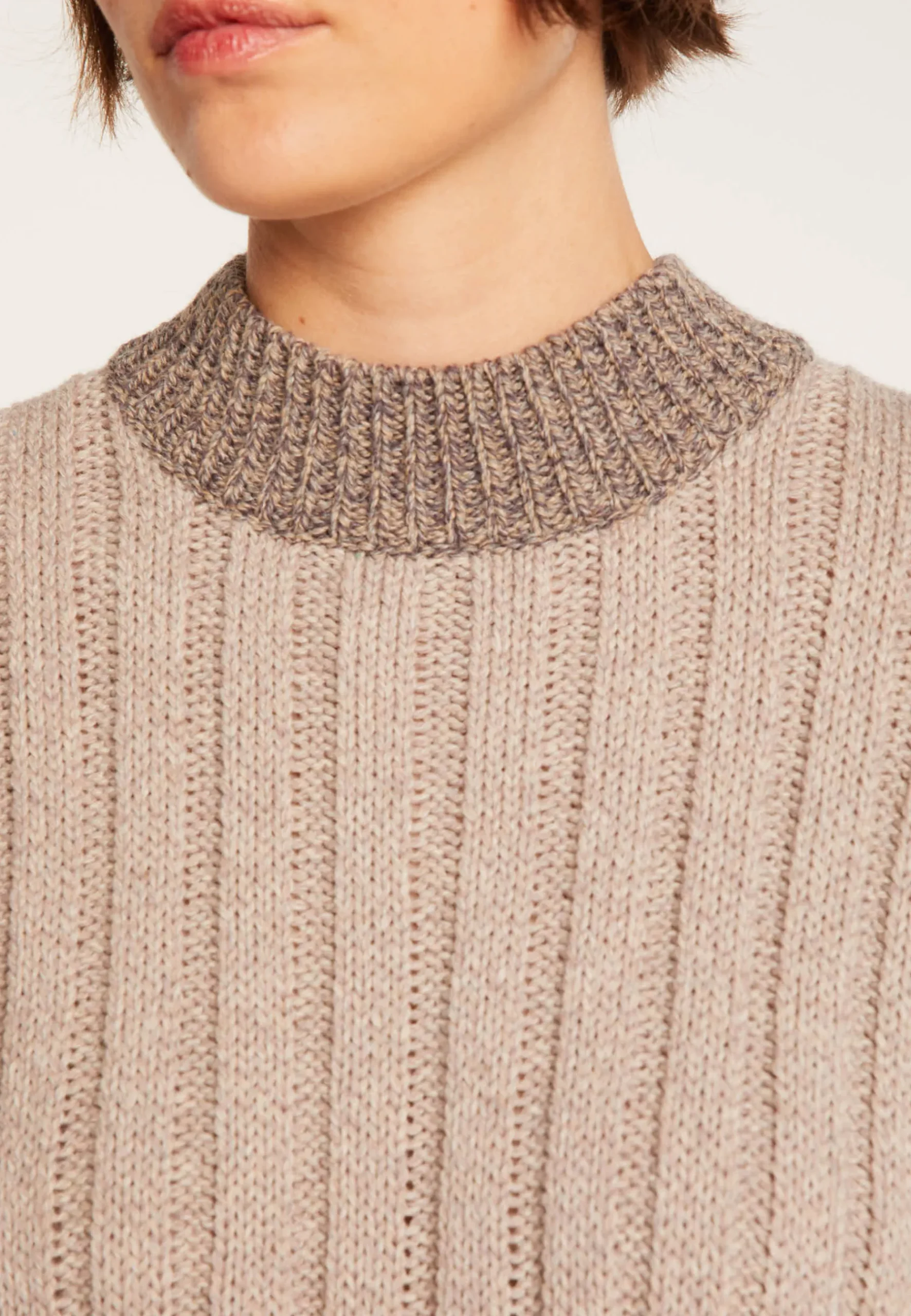 Montagut Jupes Et Robes-Robe pull laine et alpaga - Gracie 13-Beige moyen