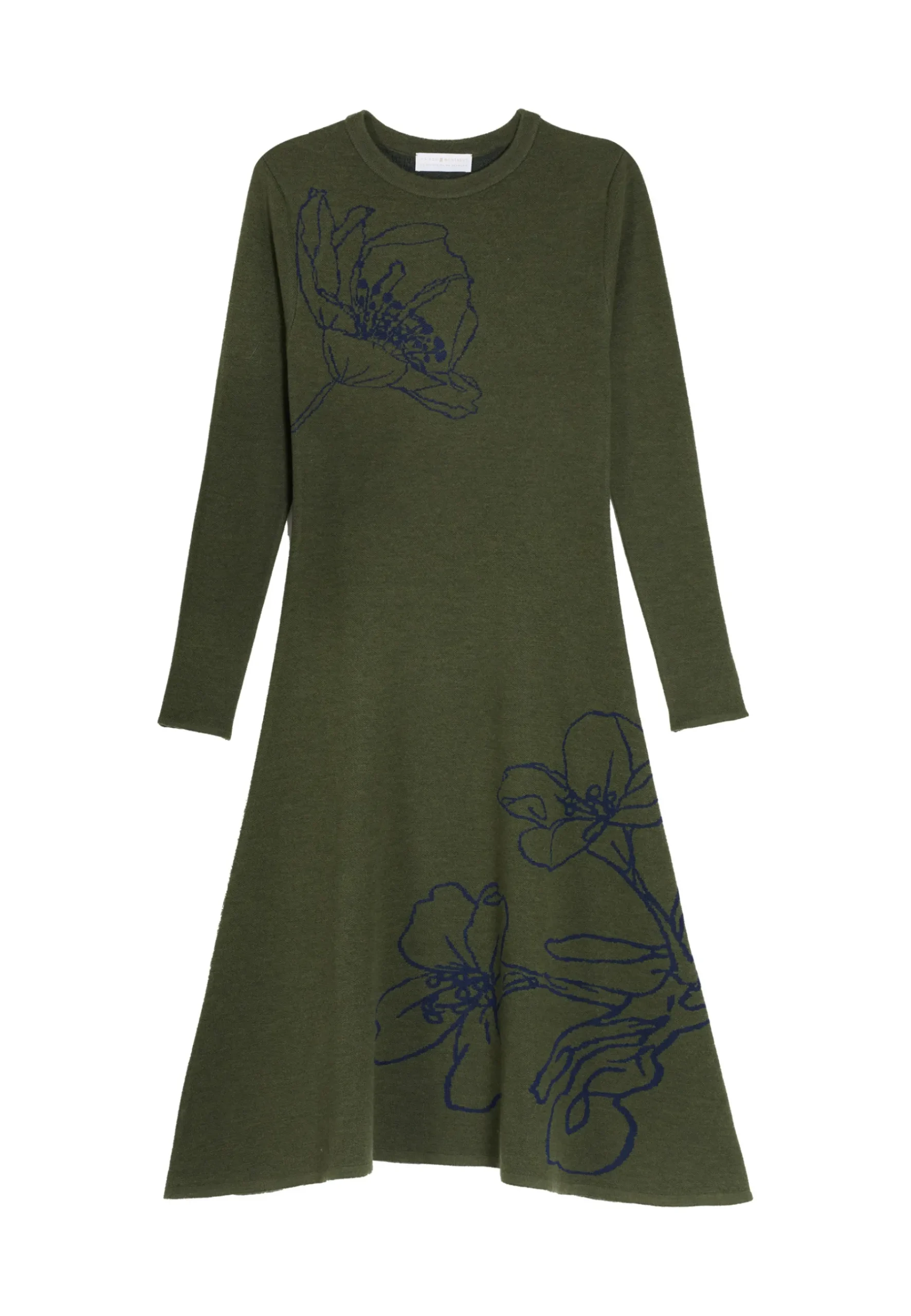 Montagut Jupes Et Robes-Robe évasée en laine mérinos - Charlize 83-Kaki