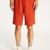 Montagut Pantalons Et Shorts-Short à poches en lin - Diegos 20-Rouge foncé