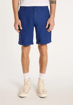 Montagut Polos Et T-Shirts-Short casual en lin - Rodez 03-Bleu foncé