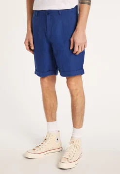 Montagut Polos Et T-Shirts-Short casual en lin - Rodez 03-Bleu foncé
