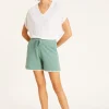 Montagut Pantalons Et Shorts-Short en coton brossé - Maze 94-Vert amande