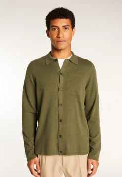 Montagut Vestes Et Cardigans-Surchemise en cachemire - Tahim 83-Kaki