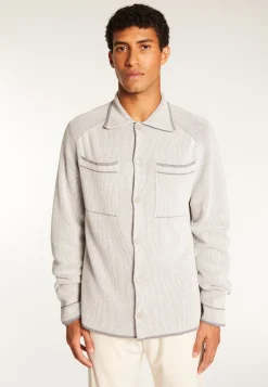 Montagut Vestes Et Cardigans-Surchemise unisexe en laine velours - Timeo 09-Gris moyen