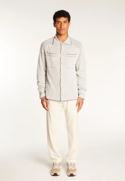 Montagut Vestes Et Cardigans-Surchemise unisexe en laine velours - Timeo 09-Gris moyen