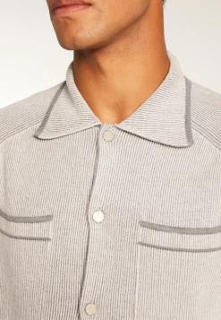 Montagut Vestes Et Cardigans-Surchemise unisexe en laine velours - Timeo 09-Gris moyen