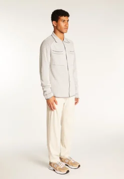 Montagut Vestes Et Cardigans-Surchemise unisexe en laine velours - Timeo 09-Gris moyen