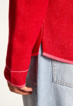 Montagut Vestes Et Cardigans-Surchemise unisexe en laine velours - Timeo 52-Rouge