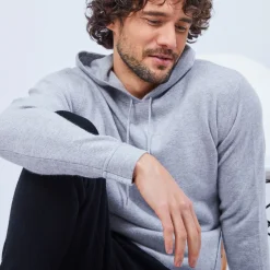 Montagut Pulls-Sweat à capuche en cachemire - Octave 11-Gris clair