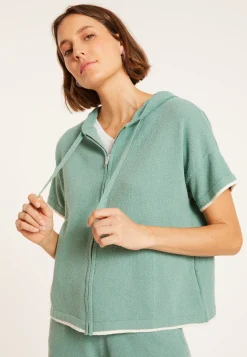 Montagut Pulls-Sweat en coton brossé - Mackenzie 94-Vert amande