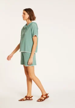 Montagut Pulls-Sweat en coton brossé - Mackenzie 94-Vert amande