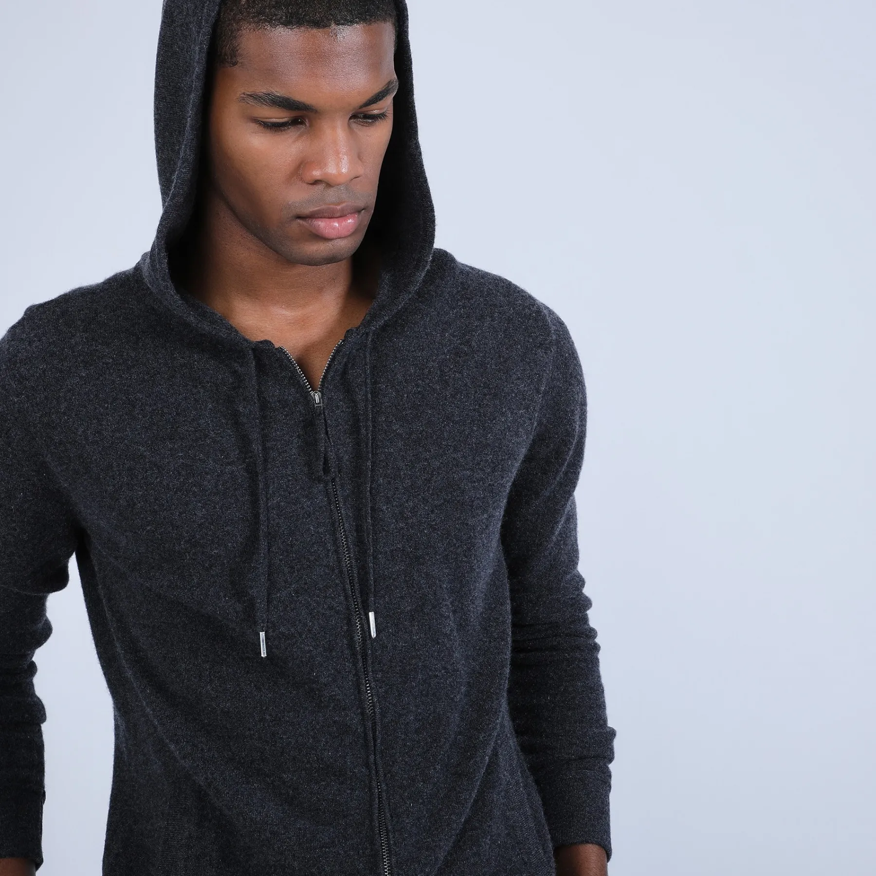 Montagut Pulls-Sweat zippé à capuche cachemire - Owen 10-Gris foncé