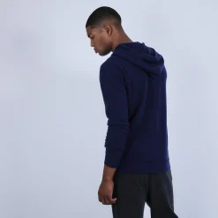 Montagut Pulls-Sweat zippé à capuche cachemire - Owen 75-Bleu nuit