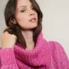 Montagut Accessoires-Tour de cou en viscose et baby alpaga - Gulliver 26-Rose foncé