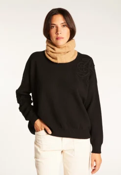 Montagut Accessoires-Tour de cou unisexe en cachemire - Lisa 88-Camel