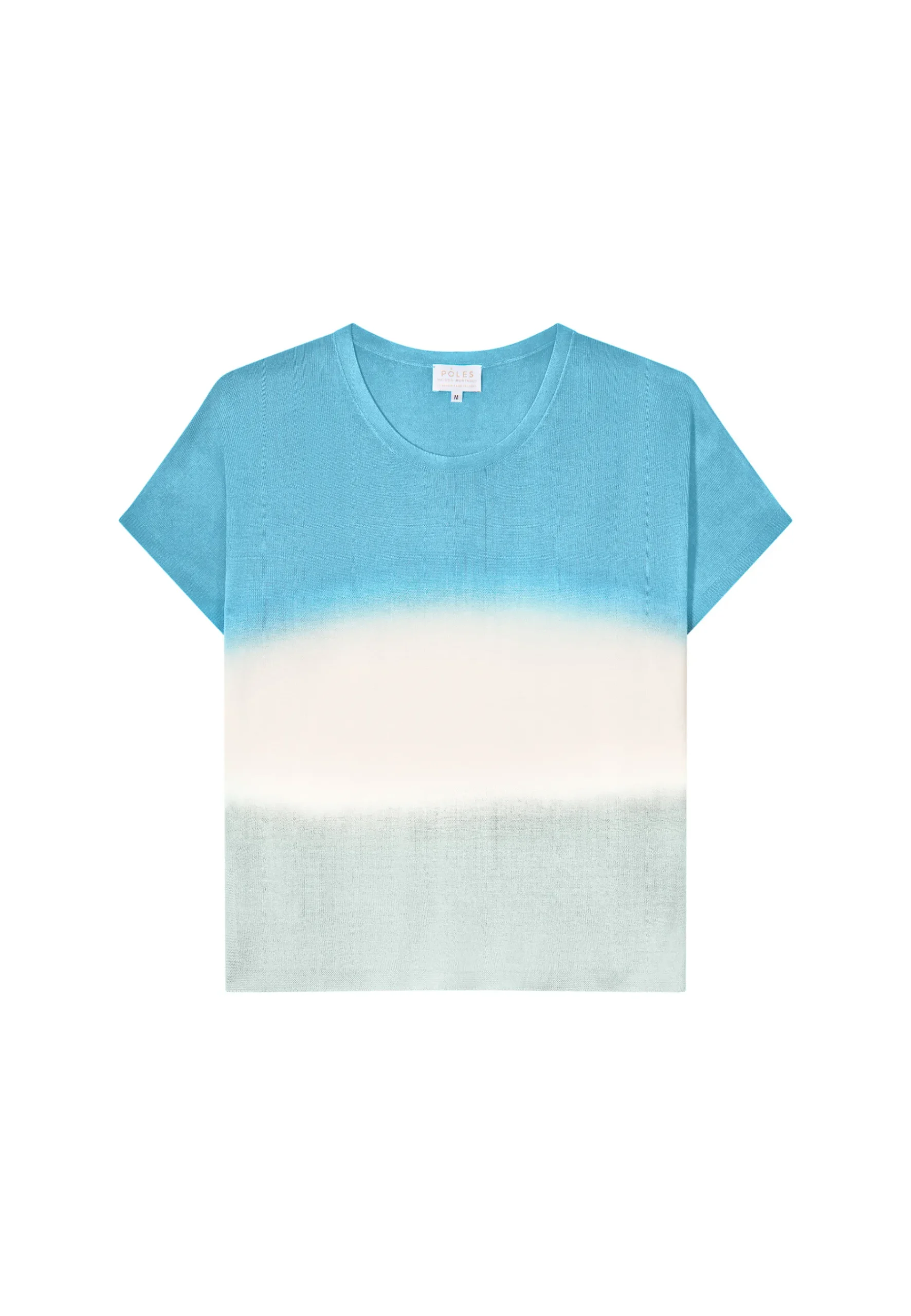 Montagut T-Shirts Et Débardeurs-T-shirt à fentes viscose et soie - Nova Bis 49-Turquoise